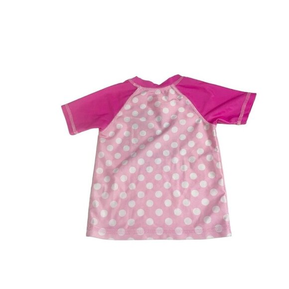 Disney Minnie Mouse Swimsuit Girl’s Rash Guard Shirt Tankini Set Size 3T Pink - Picture 3 of 4